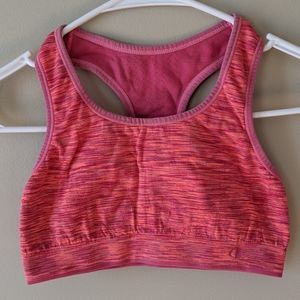 Champion spandex sports bra. Bright pink & orange. XS